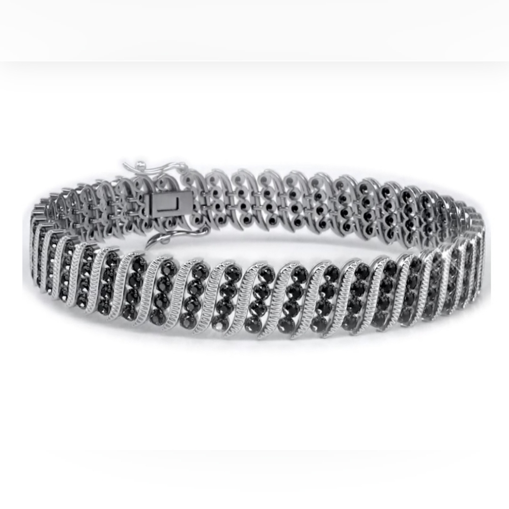 Danbury Mint Midnight Spell Black Diamond Bracelet